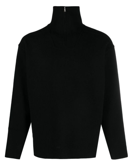 Auralee panelled high-neck sweatshirt