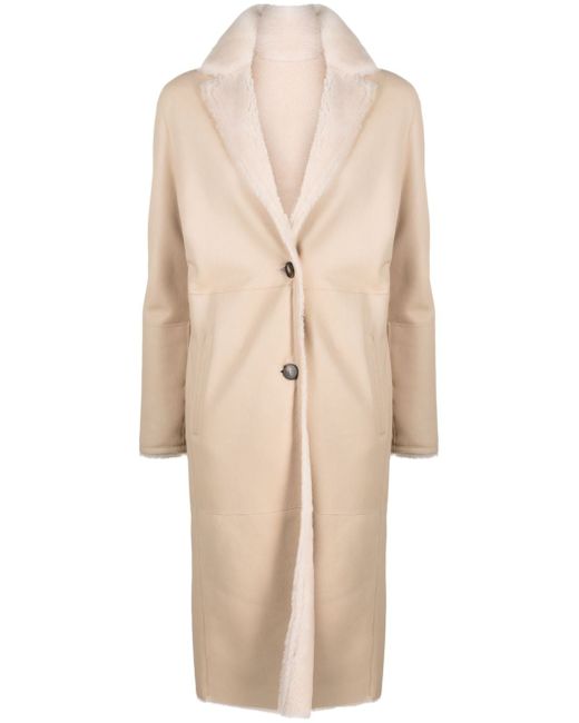 Liska Lammmantel button-up coat