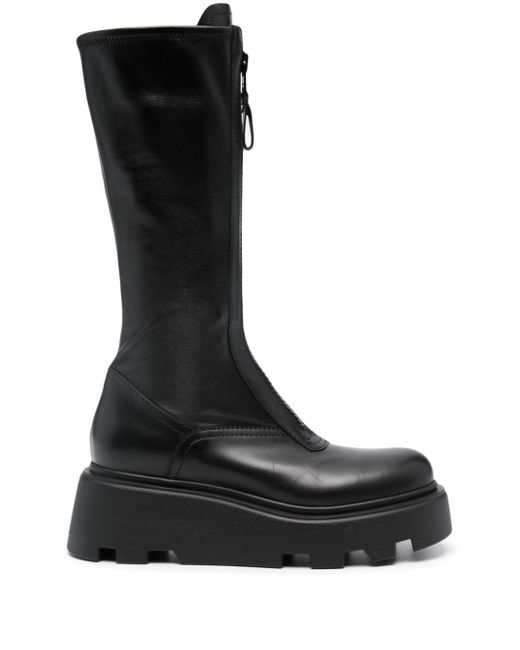 Premiata zip-up leather combat boots