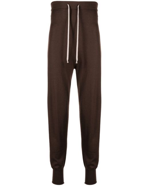 Rick Owens knitted cashmere-blend track pants