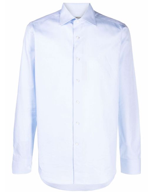 Canali plain button shirt