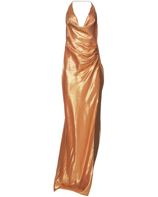 Retrofete Cleo metallic-finish dress