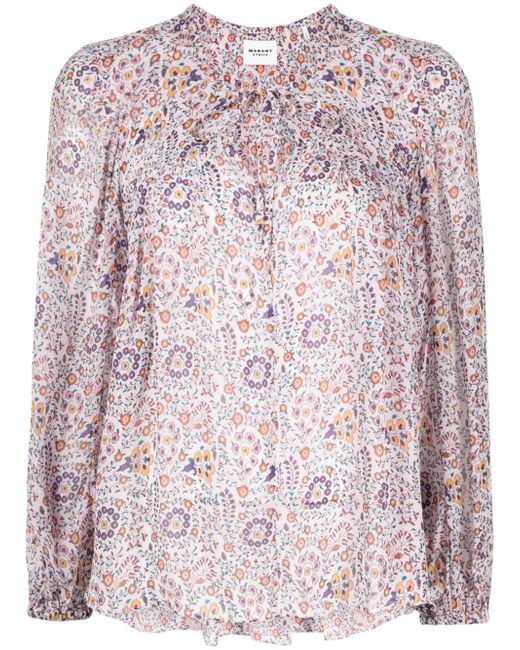 marant étoile Daytonea floral-print blouse
