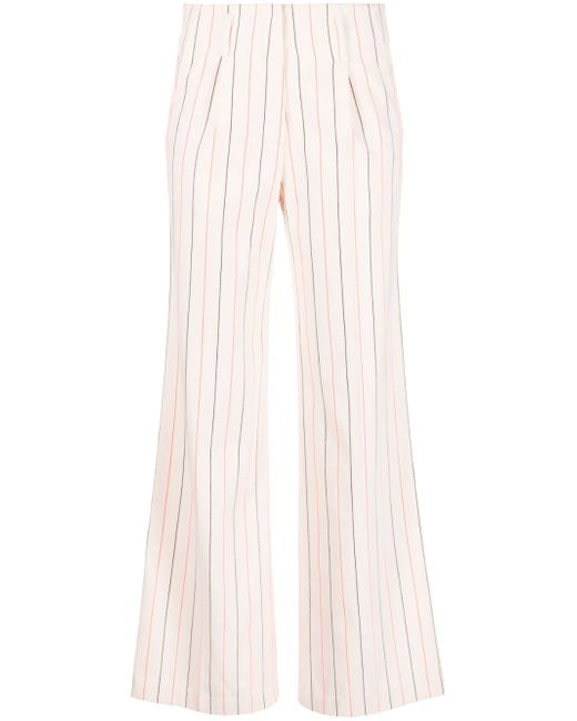 Forte-Forte striped straight-leg trousers