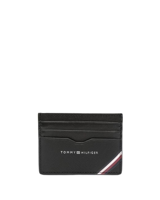 Tommy Hilfiger logo-print leather cardholder