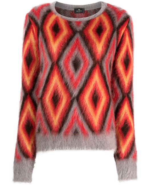 Etro intarsia-knit round-neck jumper