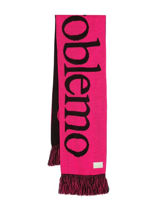Aries slogan-print fringed scarf