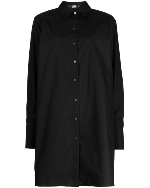 Karl Lagerfeld rhinestone-embelished organic-cotton shirt