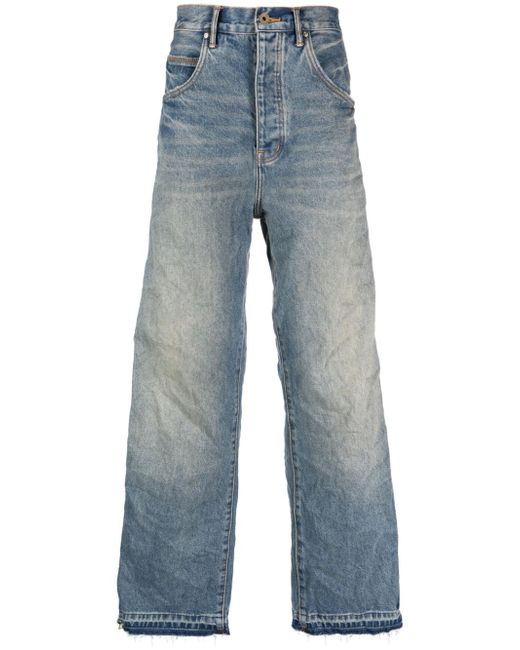 Purple Brand zip-embellished straight-leg jeans