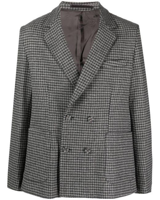 Officine Generale houndstooth-pattern virgin-wool blazer