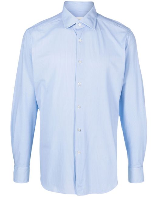 Xacus pinstripe cutaway-collar shirt