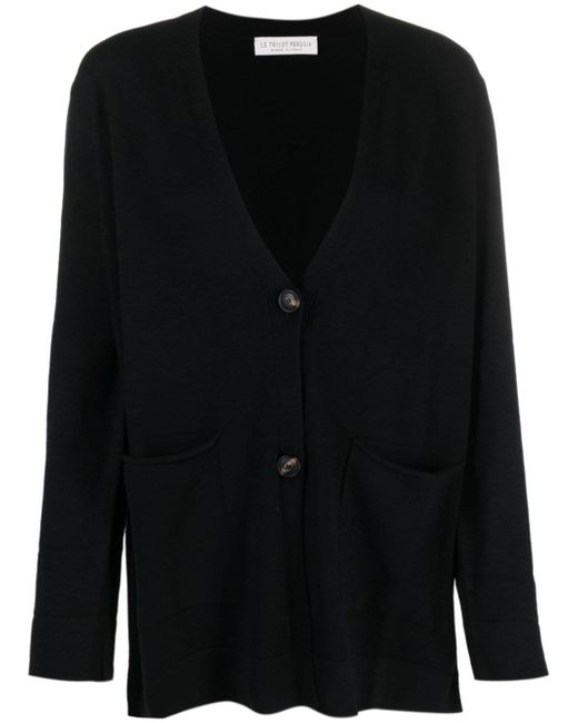 Le Tricot Perugia V-neck wool cardigan