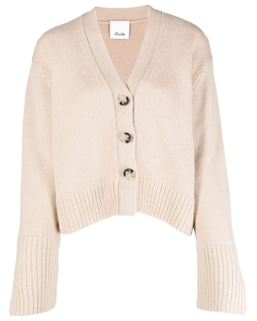 Allude V-neck knitted cardigan