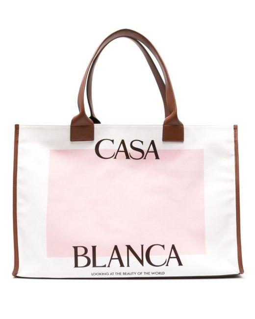Casablanca logo-print tote bag