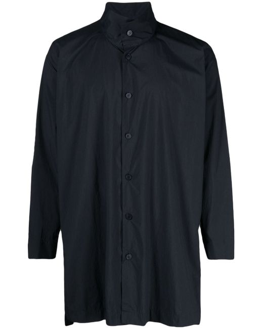 Homme Pliss Issey Miyake stand-up collar oversized shirt