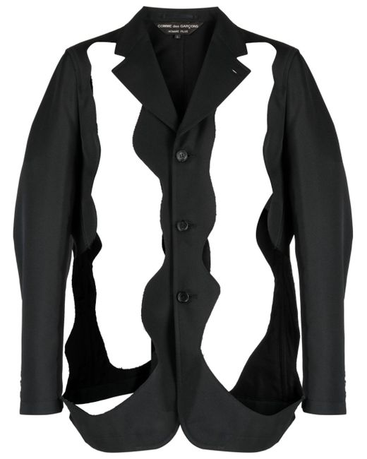 Comme Des Garçons Homme Plus notched-lapels cut-out detailing blazer