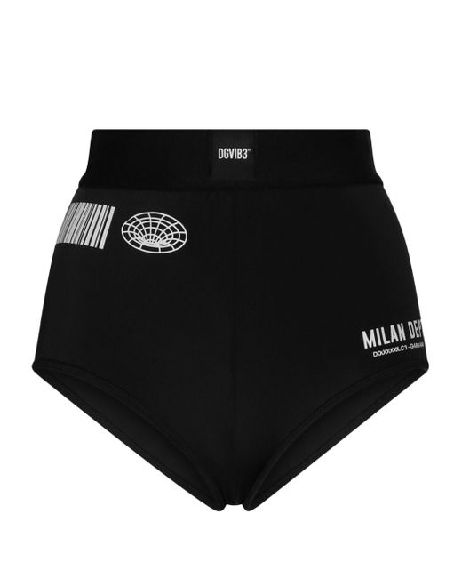 Dolce & Gabbana Dg Vibe logo-appliqué high-waisted shorts