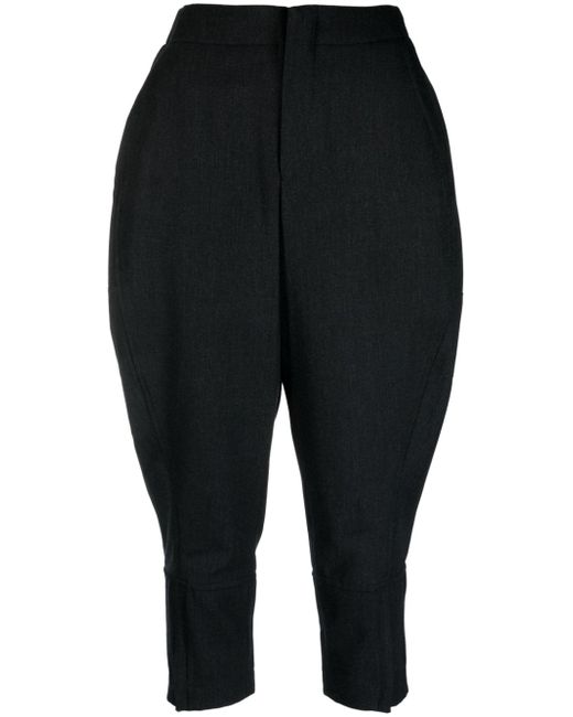Comme Des Garçons concealed-fastening wool cropped trousers