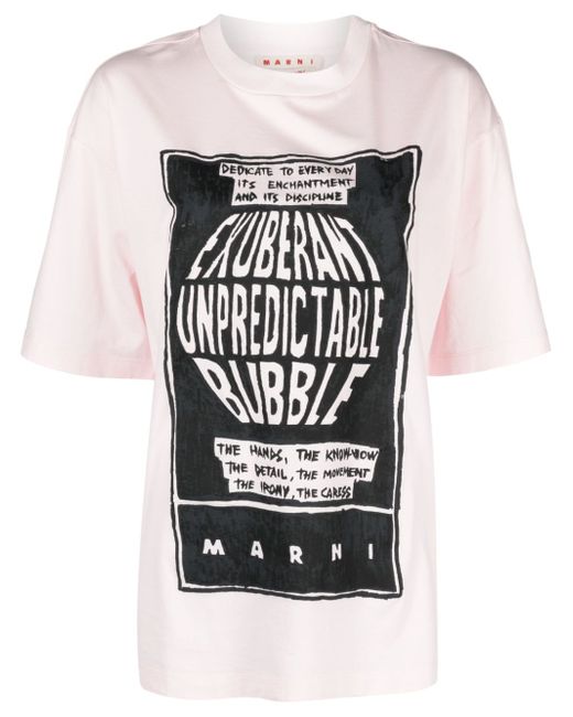 Marni slogan-print T-shirt