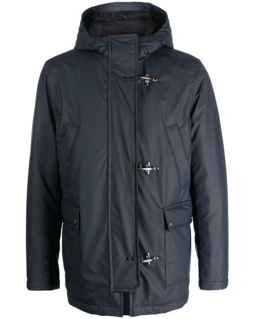 Fay hook-fastening hooded jacket