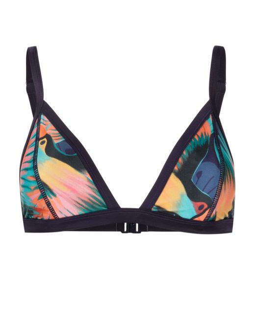 Duskii tropical-print triangle bikini top