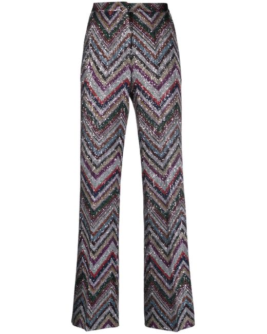 Missoni sequin-embellished flared trousers