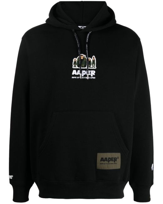 Aape By *A Bathing Ape® logo-print drawstring hoodie