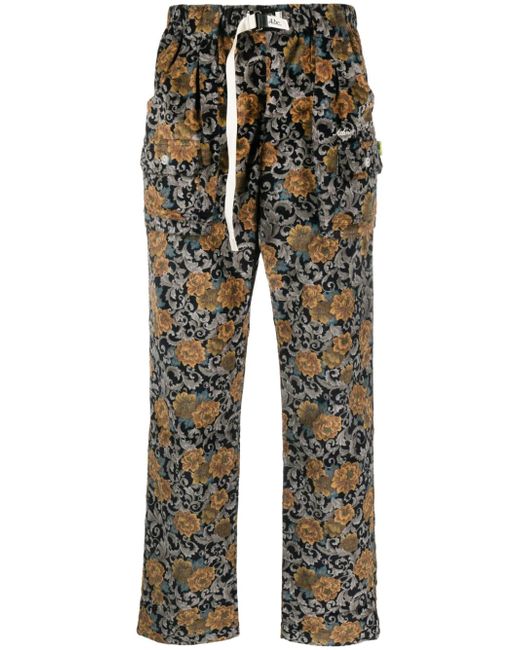 Advisory Board Crystals floral-jacquard straight-leg trousers