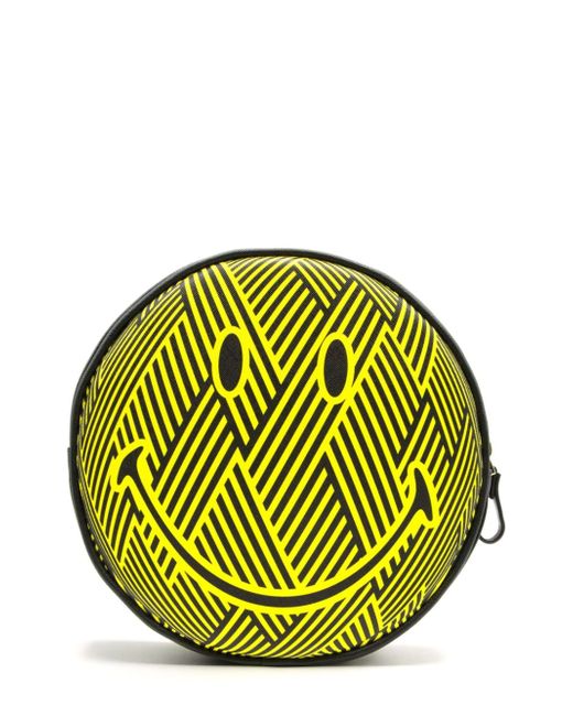 Seletti smile-face print circular-design wallet