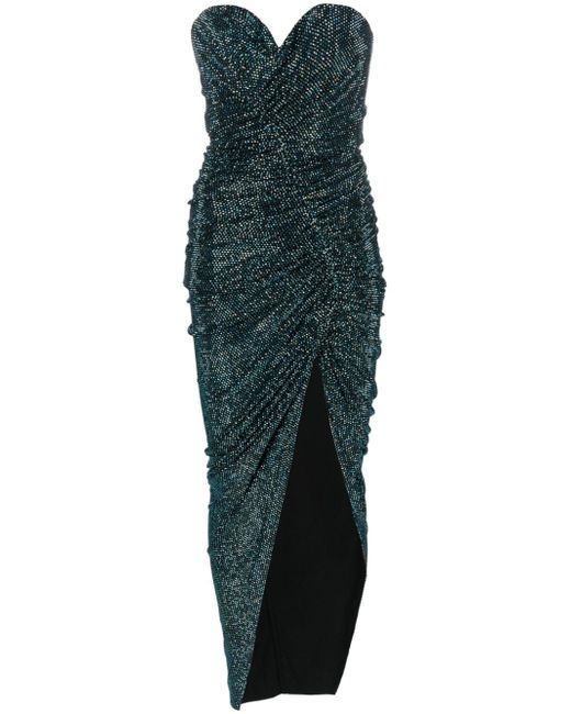 Alexandre Vauthier crystal-embellished ruched maxi dress