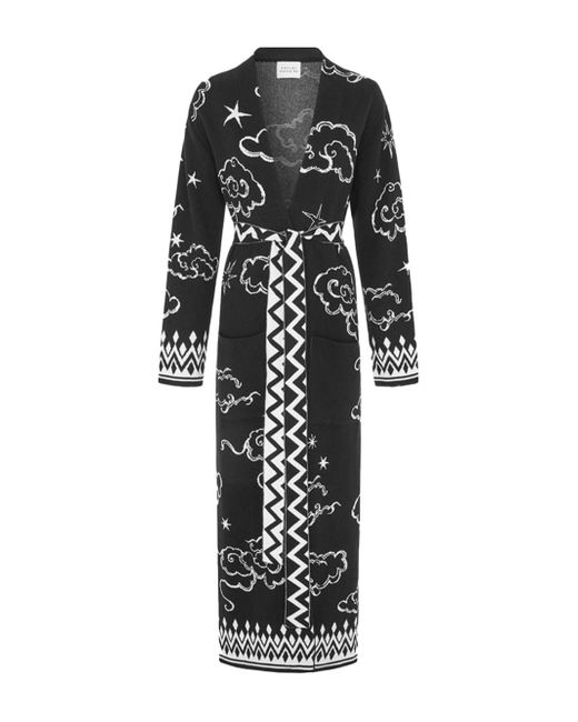 Hayley Menzies Lucky Clouds patterned-jacquard belted coat