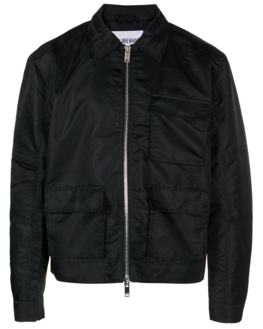 Han Kj0benhavn zip-up collared shirt jacket