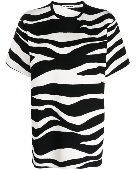 Jil Sander zebra-print short-sleeve T-shirt