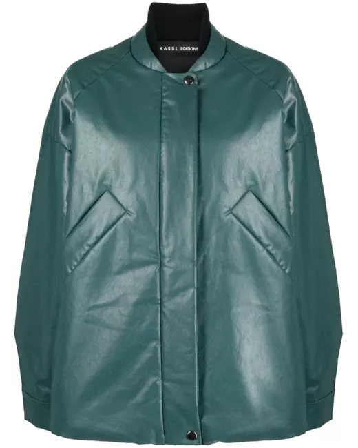 Kassl Editions faux-leather bomber jacket