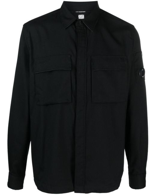 CP Company Lens-detail button-up shirt