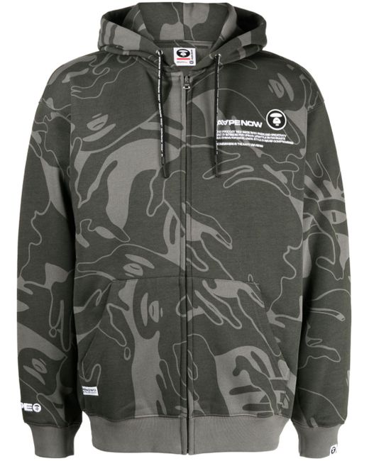 Aape By *A Bathing Ape® abstract-print drawstring hoodie