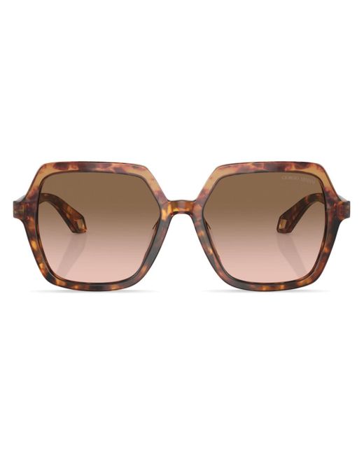 Giorgio Armani tortoiseshell-effect square frame sunglasses