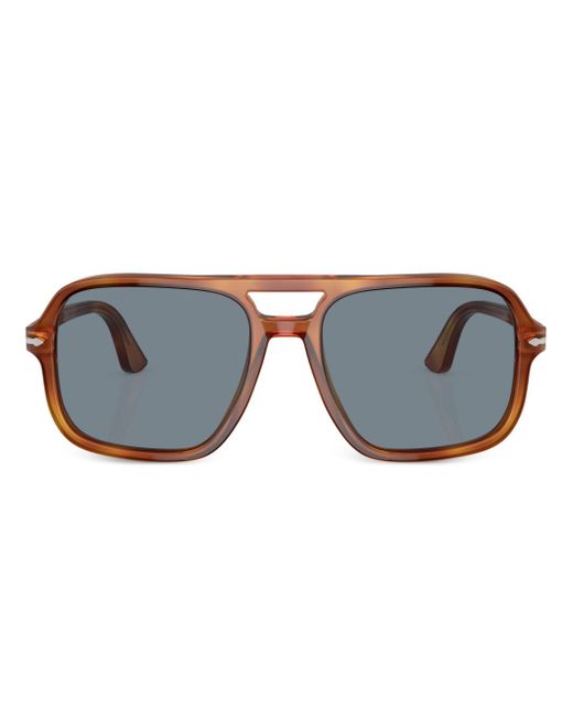 Persol tortoiseshell-effect pilot-frame sunglasses
