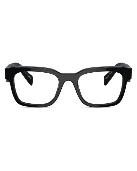 Prada logo-engraved square-frame glasses