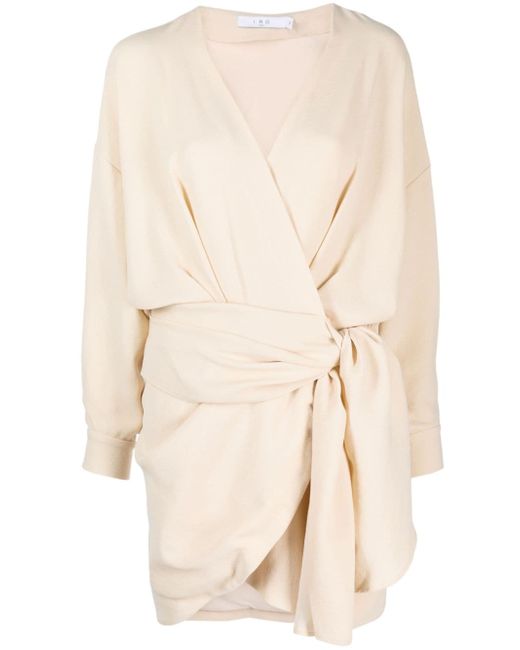 Iro wrap-design cotton-blend dress