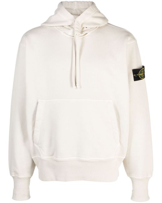 Stone Island Compass-motif cotton jersey hoodie