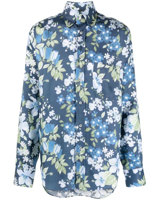 Tom Ford floral-print spread-collar shirt