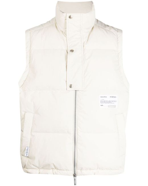 Izzue logo-patch quilted down gilet