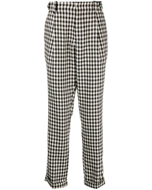 Roberto Cavalli gingham-pattern tailored trousers