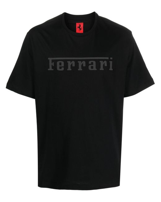 Ferrari logo-silicone print T-shirt