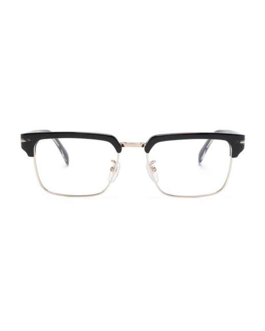 David Beckham Eyewear polished-effect square-frame glasses