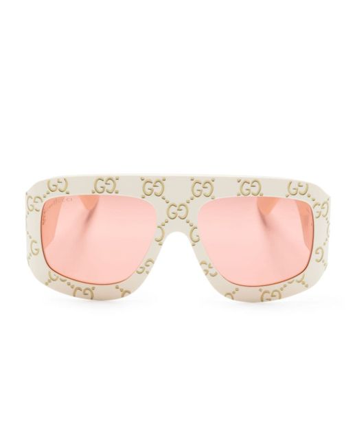 Gucci GG monogram pilot-frame sunglasses