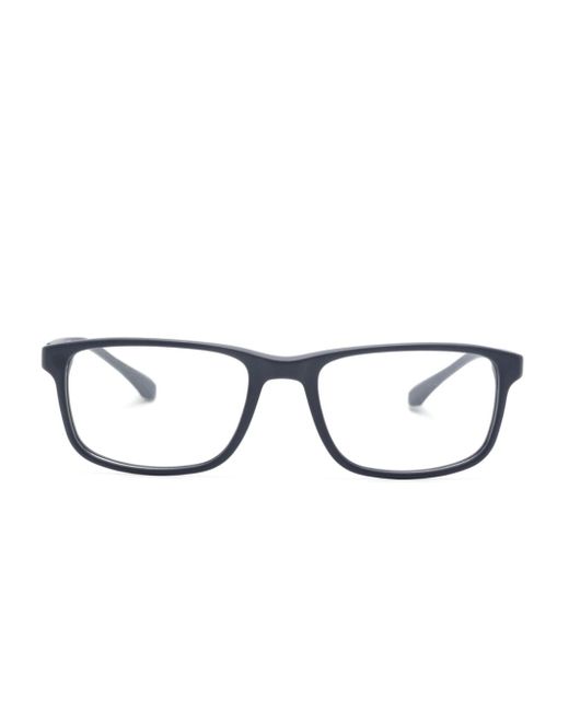 Emporio Armani logo-plaque rectangle-frame glasses