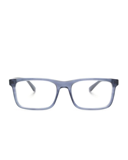 Emporio Armani logo-print rectangle-frame glasses