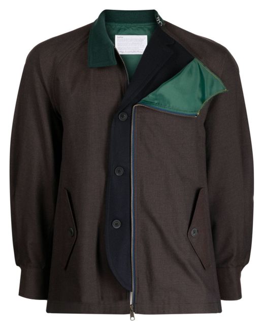 Kolor zipped panelled jacket